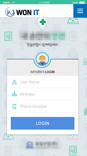 동일산업 내 손안의 안전 앱 디자인